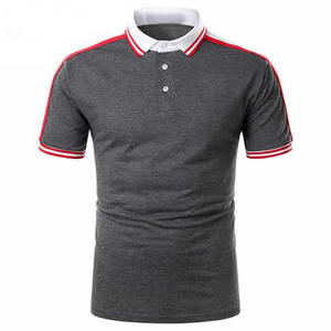 Nouvel arrivage de polos pour hommes Logo personnalisé de haute qualité Design décontracté Tissu tricoté respirant Dernier motif uni - Product Image 2