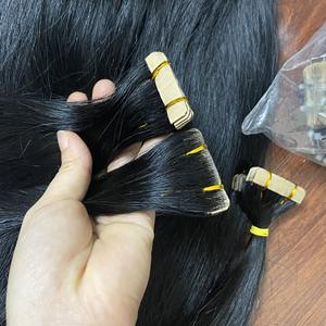 Cinta de doble dibujo en extensiones de cabello alineadas con cutícula de color negro natural 100% cinta de cabello vietnamita en - Product Image 5