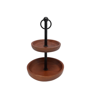 Wholesale Metal Aluminium and Wooden 2 Tier Wedding Decor Cake <b>Stand</b> for Wedding <b>Display</b> <b>Table</b> <b>Top</b> Handmade - Product Image 1