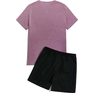 Conjunto de pantalones cortos atléticos con cintura y cordón liso en blanco para hombre, precio al por mayor, pantalones cortos de gimnasio con logotipo personalizado de verano, conjuntos de dos piezas, chándal - Product Image 5