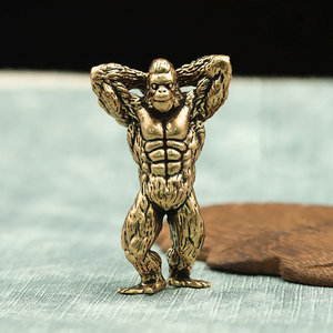 Body Build Golden Gorilla Figure Garden Big Animal Gorilla Sculpture pour la décoration de la maison et du jardin - Product Image 5