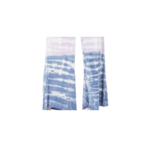 Pantalones Anchos Tie-Dye para Mujer, Marca Rewash Junior, Diseño Floral Informal con Cintura Elástica, Transpirables, Color Morado, Talla Grande - Product Image 3