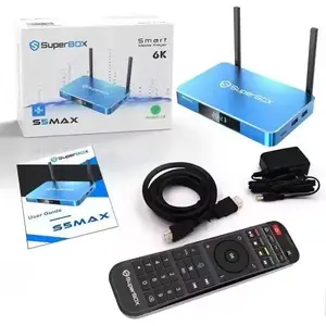 Originale SuperBoxs S5 MAX Media Player W/ Bluetooth comando vocale remoto