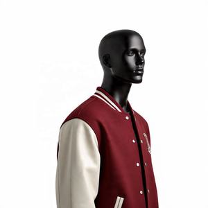 Veste de baseball personnalisée fabriquée en usine personnalisée Veste universitaire unisexe à manches longues en cuir - Product Image 5