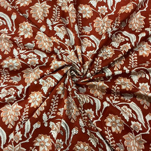 Hand Block Printed Eco-Friendly Jaipur Cotton Cambric 100% Cotton Fabric for <b>Bags</b> Manufacturer India - Product Image 1