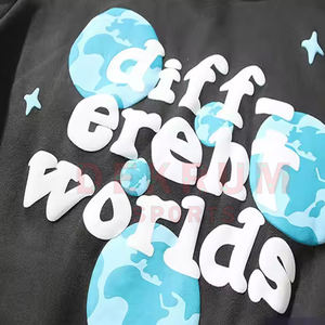 Nueva llegada de secado rápido cómodo tela Puff impresión hombres sudaderas con capucha salida de fábrica High Street hombres Puff impresión sudaderas con capucha - Product Image 5