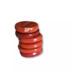 Piedra plana Palma jaspe rojo Palma plana cristal piedra preciosa Piedra Natural plana forma ovalada bolsillo piedra protección mayorista - Product Image 5