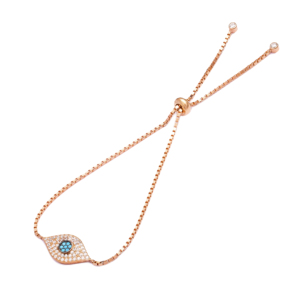 Bracelet de Tennis réglable Design oeil turc Bracelet de Tennis en pierre Turquoise à la mode pour femme - Product Image 1