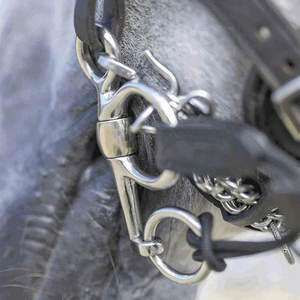 Mors à double articulation Pelham, embouchure en cuivre, acier inoxydable, mors d'entraînement équestre, équipement d'équitation et contrôle du cheval - Product Image 5