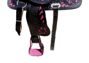 Juego de tachuelas de cuero genuino de primera calidad, monturas de carreras occidentales e inglesas para montar a caballo - Product Image 3