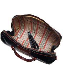 Bolsa de Viaje de Cuero Genuino para Hombre, Negra y Marrón, de Dos Tonos, para Fin de Semana, Viajes Cortos, Gimnasio, Deportes, Equipaje, Gran Capacidad - Product Image 2