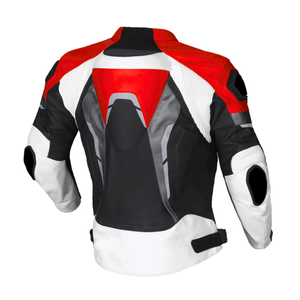Chaqueta de moto de cuero de vaca púrpura y Negro genuino para hombre, chaqueta de moto de pista de carreras con protecciones blindadas CE para hombre - Product Image 4