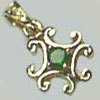 Diamond & <b>Emerald</b> <b>Pendant</b> Luxurious Diamond Charms - Product Image 1