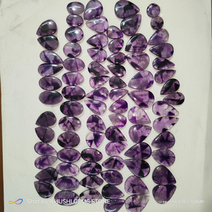 Magnifique lot de cabochons d'améthyste violette naturelle et vibrante, certifiés, en gros, formes et tailles variées pour la fabrication de bijoux - Product Image 4
