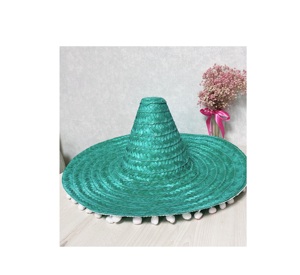 Sombreros de Paja Mexicanos de Vietnam, Ala Ancha, Circunferencia de Cabeza de 60-62 cm, Logotipo de Cinta Personalizado para Fiestas Casuales y Restaurantes - Product Image 1