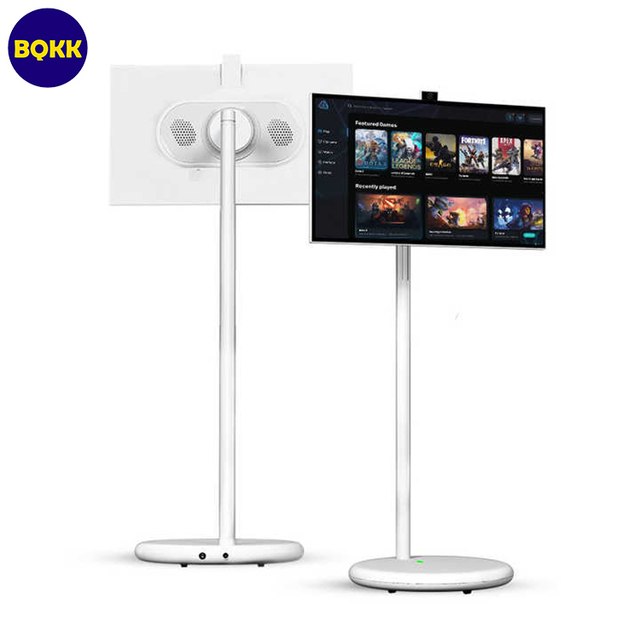 New Arrivals White 27 Inch Moveable Smart Touch Screen Android 13 6gb+128gb Game Video Player Portable Smart Mobile Tv