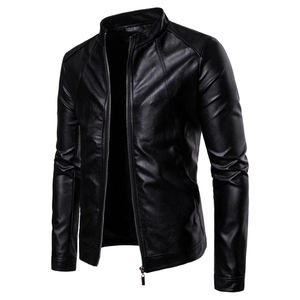 Precio al por mayor de fábrica Chaqueta de cuero para hombre Chaqueta de motorista de calidad superior para hombres - Product Image 6