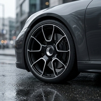 JWYC Alliage d'aluminium forgé 17-24 pouces 6061-T6 Haute performance /GT4 Hyper Black Design multi-rayons concave