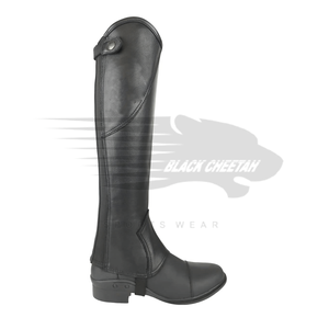 Demi-chaps d'équitation de qualité supérieure en cuir véritable souple avec fermeture à glissière de qualité originale dans un style unique - Product Image 2