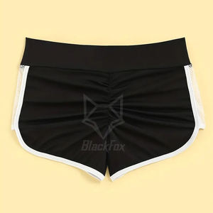 <b>Women's</b> High Waist Eco-Friendly Fishnet Lounge Booty <b>Short</b> Breathable Elastic Waistband Washed Technics Skinny Fit Durable - Product Image 5