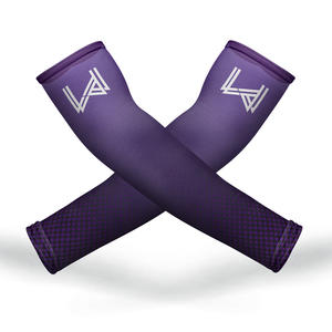 Men's Custom Printed Long Sports Compression Sleeves for Arm Support Breathable Polyester Fabric Gym Running & Fitness Wear - Product Image 1