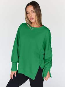 Sudaderas de cuello redondo de gran tamaño estilo Y2K para mujer, ropa de invierno bordada en 3D con capucha sólida para chicas adolescentes, trajes de otoño - Product Image 2