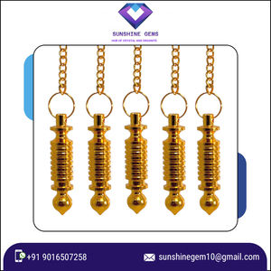 ลูกตุ้มโลหะบำบัดสีทองทรงกรวยแบบคลาสสิกขนาดเล็กทำจากทองแดงลูกตุ้มกลั่นสำหรับทำสมาธิการทำนาย - Product Image 4