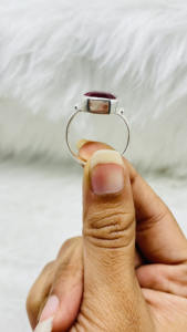 Solid 925 Pink Quartz Wedding Ring Handmade Bohemian Natural Pink Crystal Gemstone Bezel Setting Anniversary Gift for Women - Product Image 3