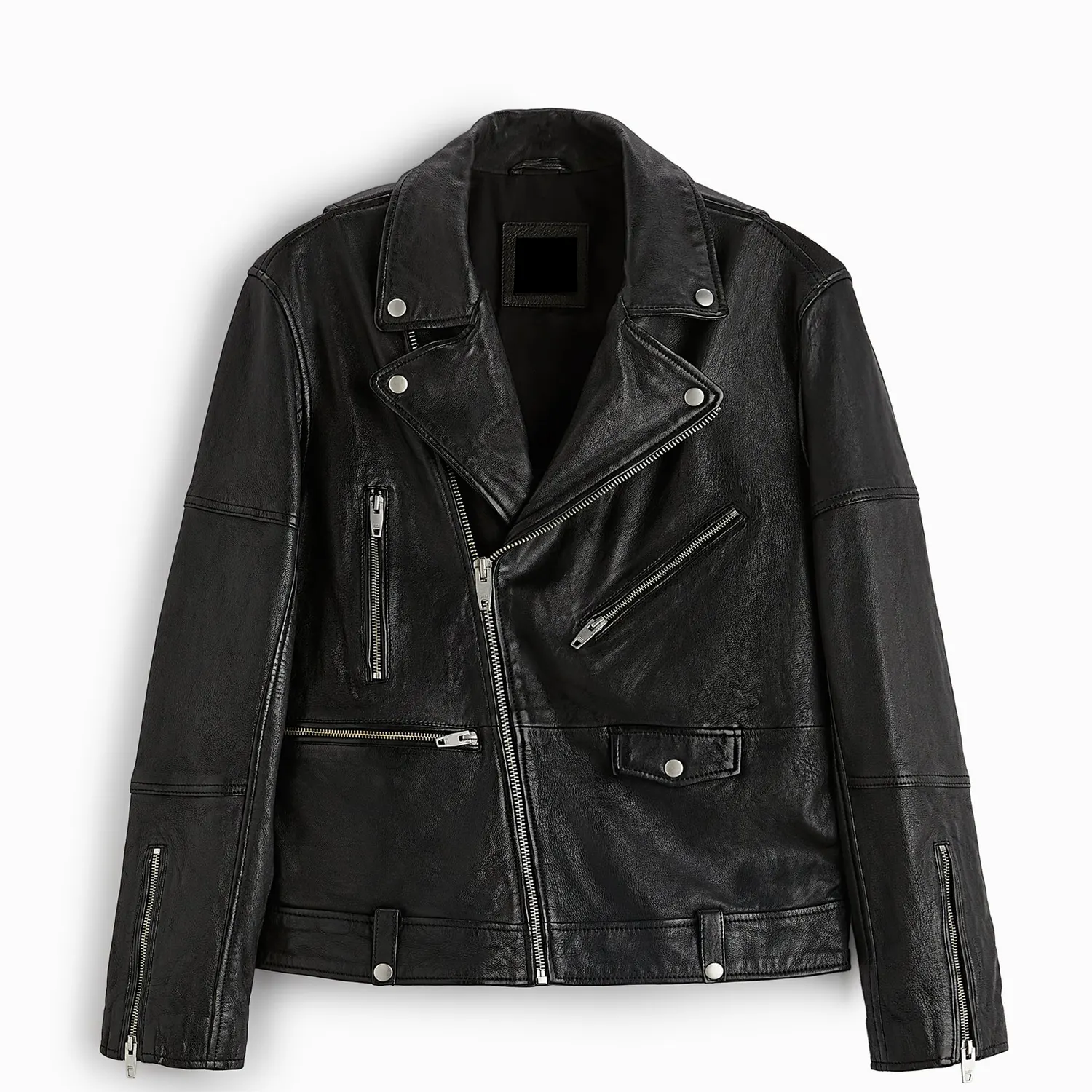 Leather Jacket High Quality Fit Black Wholesale Men's Leather Jacket For Sale Genuine Slim For Winter Leather Jacket
