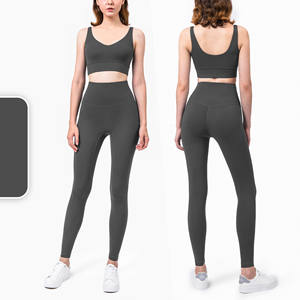 Ensemble de vêtements de sport deux pièces pour femmes grande taille, leggings en tricot taille haute, respirant, séchage rapide, yoga, gym, fitness, entraînement - Product Image 6