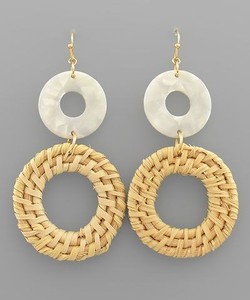 Pendientes de Aro de Ratán Tejido - Product Image 6