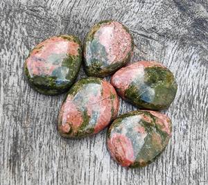 Lavira Unakite collar AAA + CALIDAD Natural Multicolor forma de pera cabujón terceros certificado origen estadounidense piedra preciosa suelta - Product Image 6