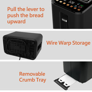 Tostadora Inteligente de 2 Rebanadas con Pantalla Táctil Digital, de Acero Inoxidable o Eléctrica - Product Image 5
