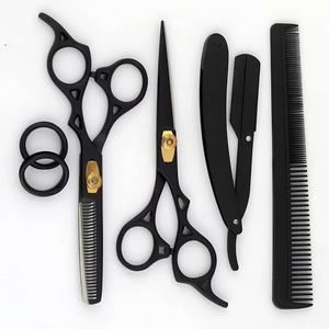 Tijeras de peluquería ergonómicas con tornillo de tensión ajustable y agarre antideslizante, ideales para cortes de pelo de precisión en salones. - Product Image 5