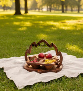 Panier de service moderne en bois artisanal écologique pour fruits secs et articles de luxe, multi-usages pour fruits secs Tradebyd - Product Image 3