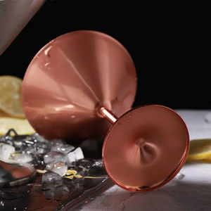 Grand verre à martini antique cuivré Plusieurs couleurs Verre à martini incassable pour margarita Verre en acier inoxydable - Product Image 5