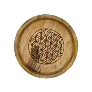 Assiette à dîner en bois rustique fêtes de mariage chargeur de service avec corne amour mangue planche en bois plats et assiettes sûrs - Product Image 3