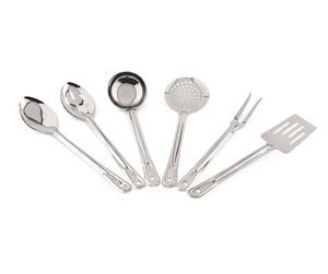 Ensemble d'ustensiles de cuisine en acier inoxydable 6 pièces Outils de cuisine et de service à domicile Matériel métallique - Product Image 1