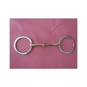 Mors d'équitation en acier inoxydable de qualité supérieure, tailles personnalisables, avec embout en laiton, Primo Equine HB-19-899 - Product Image 1