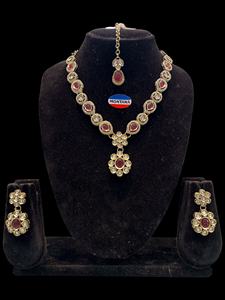 Montana Kundan Stone <b>Pearl</b> Alloy Women's <b>Necklace</b> <b>Earring</b> <b>Set</b> Fashion Jewelry Ethnic Party Wear Wedding Engagement Anniversary - Product Image 3