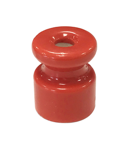 Isolatore in porcellana rossa per cavo intrecciato (F-Bright 1400424-R) - Product Image 1