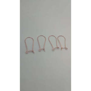 5 Pares de Ganchos para Pendientes de Cobre, Chapados en Oro de 18K, Recubiertos con E-Coating, Accesorios de Joyería, Tamaño de la Perla en mm, Empaquetados en Bolsa - Product Image 1