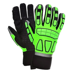 Guantes de Trabajo de Seguridad de Cuero de Alta Calidad, Forro Anticorte HPPE, Respaldo de Goma, Protección Contra Impactos en Campos Petroleros - Product Image 6