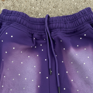 Short sur mesure de haute qualité 100% coton toile Sun Fade Rhinestone solide motif séchage rapide broderie 3D décontracté haut pour hommes - Product Image 3