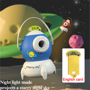 Story Dream Machine Magical Storybook Fairytale Theatre Prop Kids Bedtime Night Light Proyector Rocket Ship-Shaped - Product Image 3