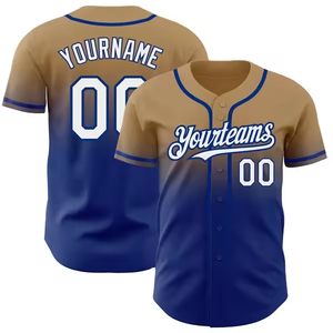 Customized Wholesale Breathable Plus Size <b>Baseball</b> Jersey High Quality Quick Dry New Design - Product Image 1