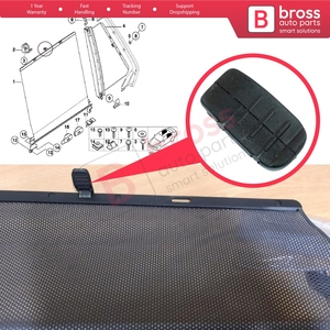 Bross Auto Parts BDP147 BMW E39 - Clip de Retención para Parasol de Ventana Trasera Izquierda/Derecha - Product Image 5