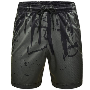 Pantalones cortos informales de verano ajustados atléticos para hombre, poliéster 100%, nuevo patrón sólido, estampado de transferencia por sublimación, estilo Formal de lona - Product Image 5