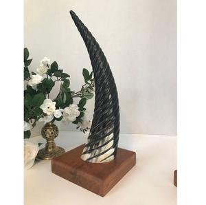 God Grace Craft Cuerno largo decorativo ecológico hecho a mano con base de ágata semipreciosa Tamaño personalizado y embalaje de la India - Product Image 1