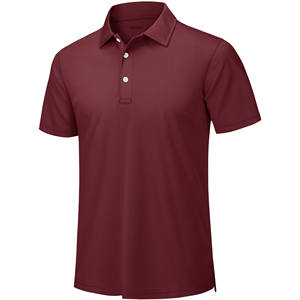 Polos de golf OEM de haute qualité personnalisés en usine pour hommes Polos pour hommes en coton à manches courtes Broderie imprimée de logo personnalisé - Product Image 1